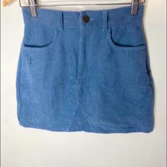 Jupe côtelée XS bleu **jamais portée** - Picture 1 of 3